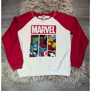 Marvel red & white sweater